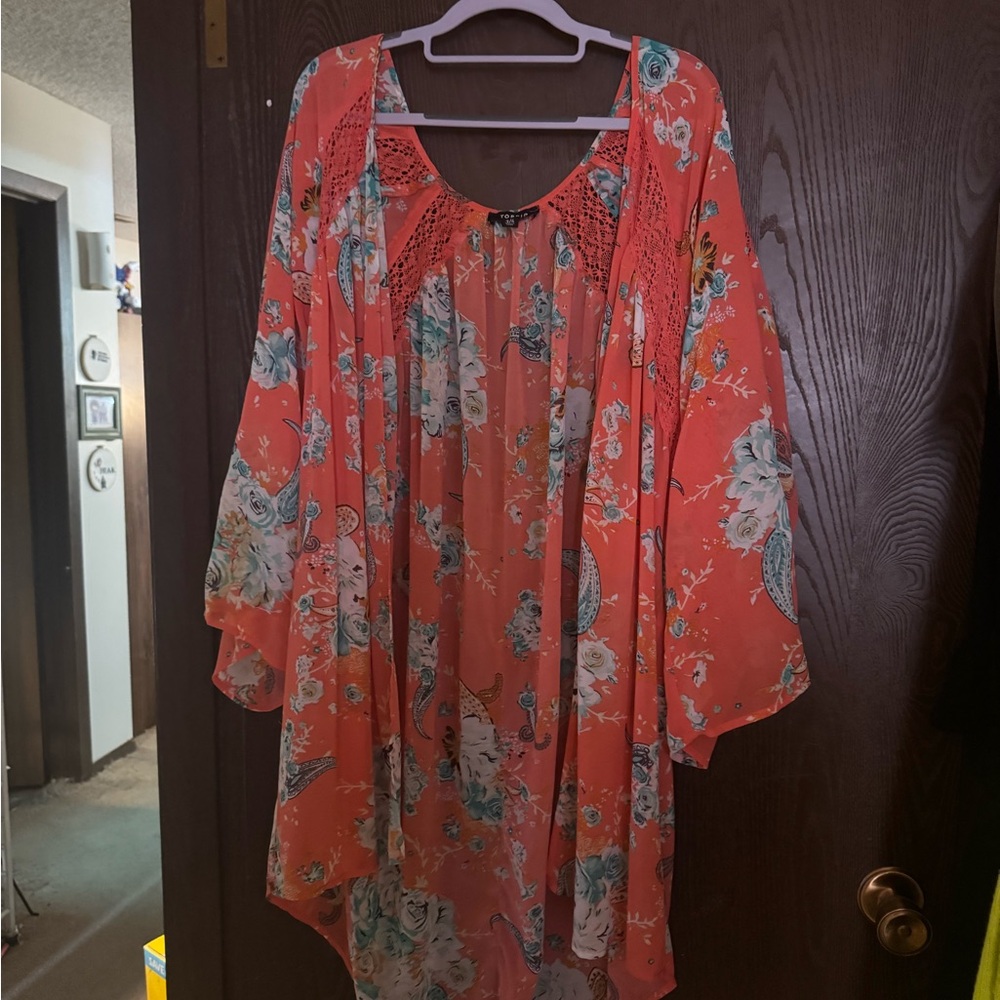 Torrid Floral Kimono Cardigan 3/4X